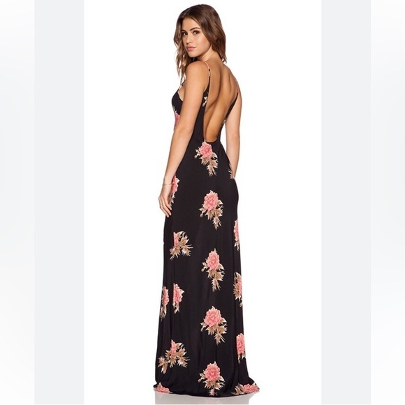 Blue Life Boho Beauty Maxi Dress In Red Floral Size Extra Small - Picture 1 of 7